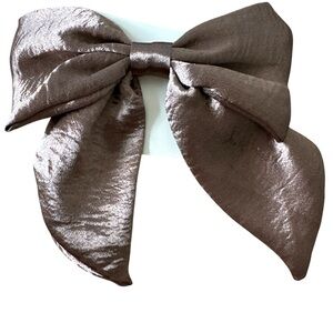 Elegant Brown Satin Hair Bow